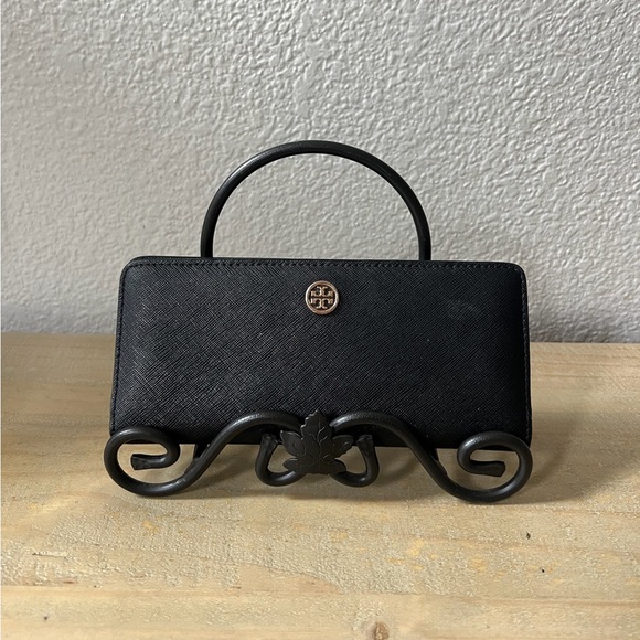 Tory Burch Robinson Slim Wallet Black - Picture 1 of 5